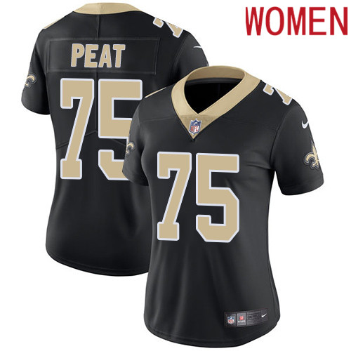 2019 Women New Orleans Saints #75 Peat black Nike Vapor Untouchable Limited NFL Jersey